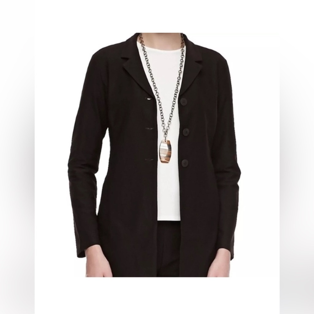 Eileen Fisher Tapered Long Line Stretchy Jacket